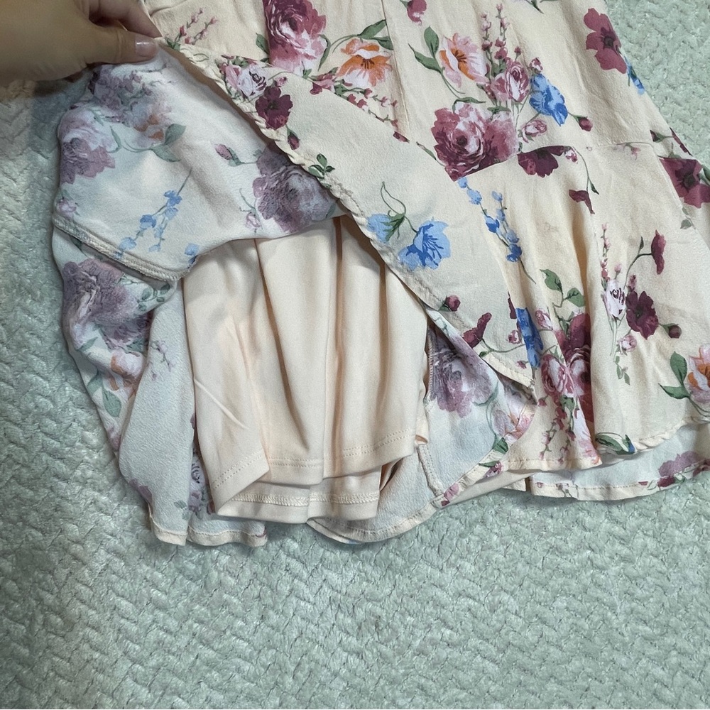 Altar’d State Pink Flora Drop Waist Double Layer Romper Women Size Size small - Picture 9 of 10
